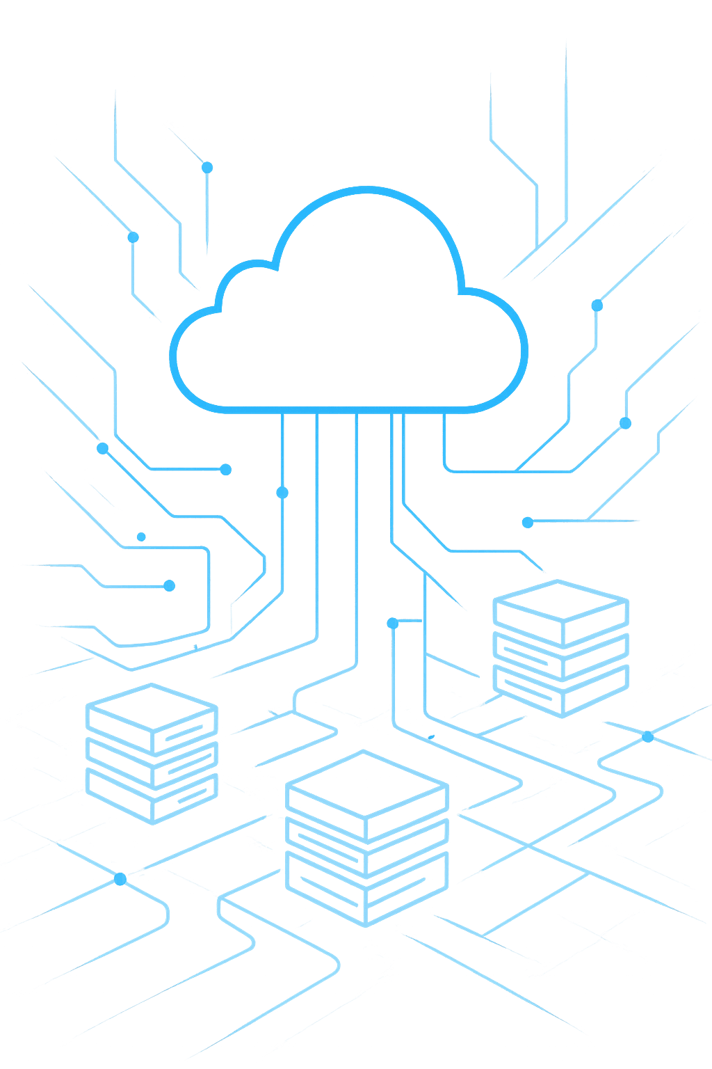 Illustration showing cloud environment